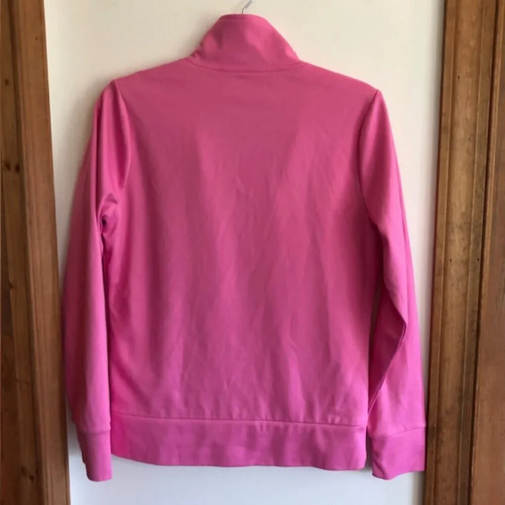 LILLY PULITZER Embroidered Monogram Crest Pink Athletic Jacket Medium
